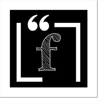 Letter F: Monogram Initial letter f Posters and Art